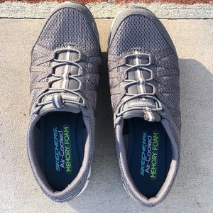 Grey skechers air cooled memory foam sneakers size 9